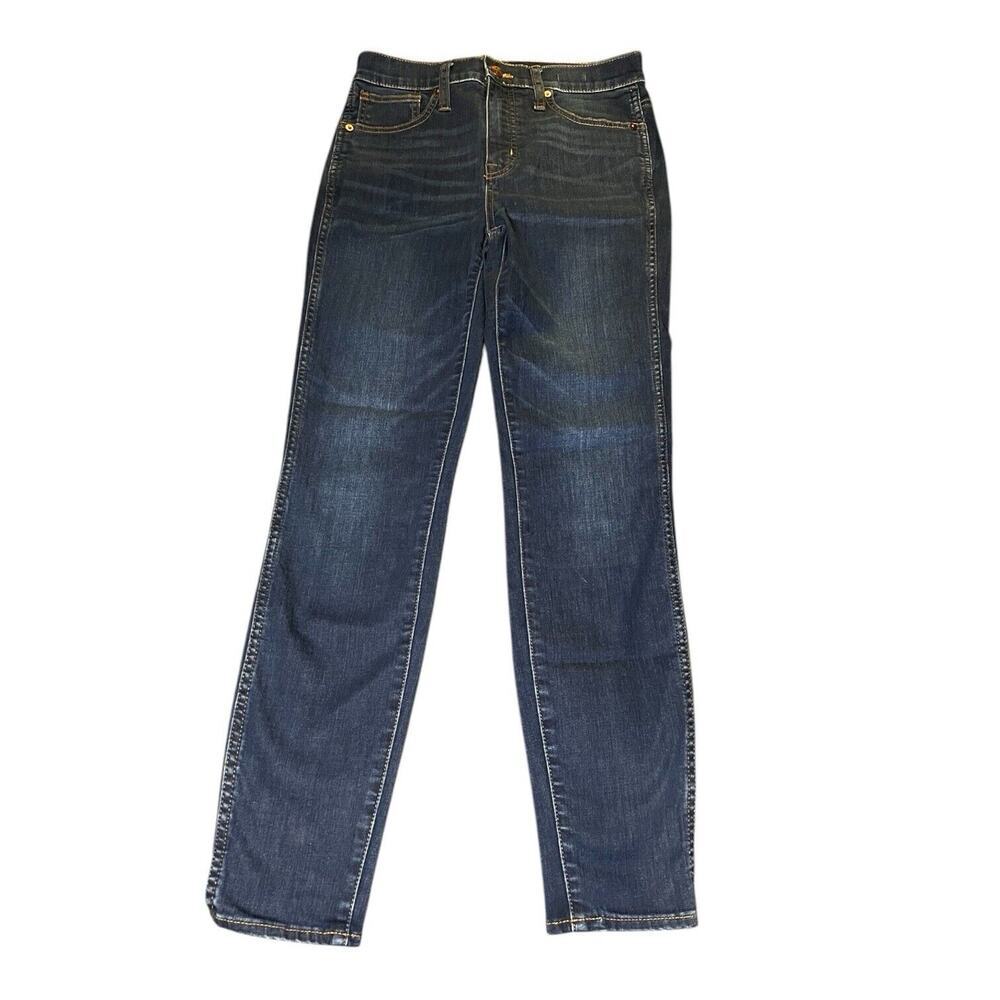 Madewell Jeans Women Size 26‎ 10" High Rise Skinny Blue Dark Wash Denim Stretch